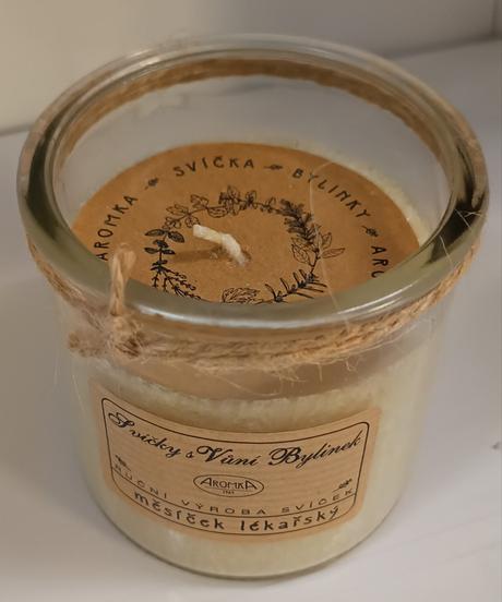 Aromka - palmová vonná svíčka - měsíček lékařský,