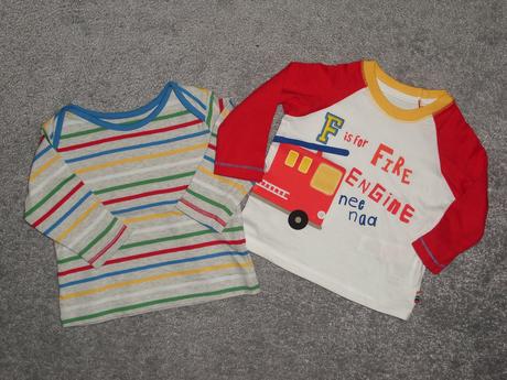 2x tričko s dlouhým rukávem, marks & spencer,68