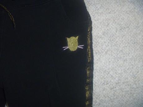 Černé tepláky se zlatým zn. coccodrillo vel. 152, coccodrillo,152