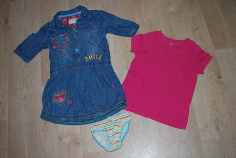 Šaty, triko, kalhoty, 104–116