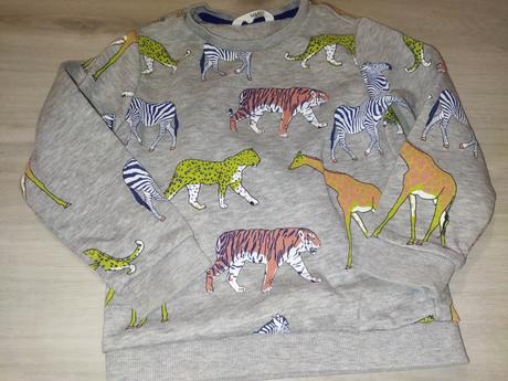 Šedá mikina se zvířátky 110, marks & spencer,110