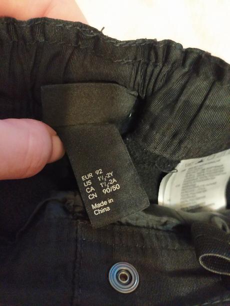 Zateplené kalhoty vel. 92/98, h&m,98