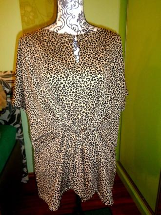 Moderní zlatočerný top se zvířecím motivem, xxl