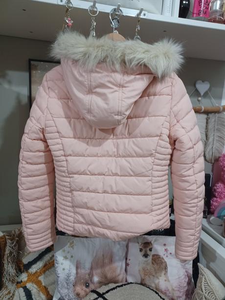 Světle růžová zimní bunda s plyšem uvnitř, tally weijl,158