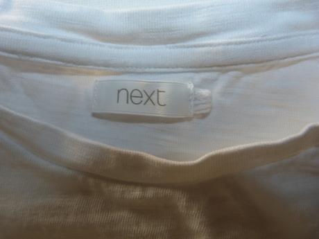 Next bílé bavlněné tričko vel. 140, next,140