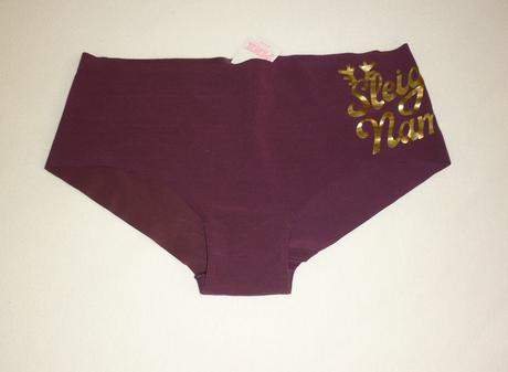 Vínové kalhotky pink victorias secret, victoria's secret,xs