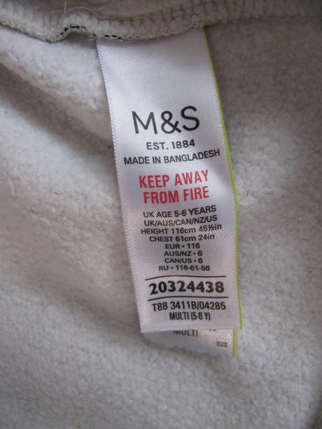 Světle šedá bavlněná mikina s modrými hvězdami, marks & spencer,116