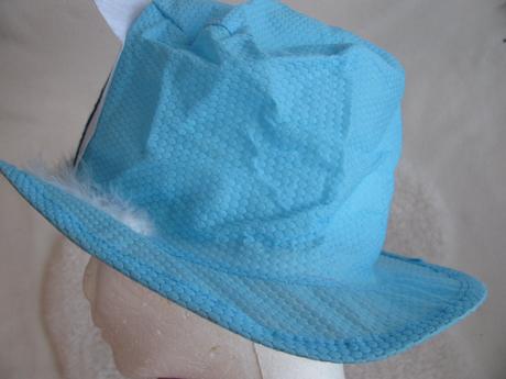 Karnevalový modrý klobouk s ušima,zajíc,velikonoce,