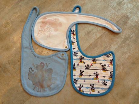 3ks bavlněné bryndáčky mickey mouse zn. ff, f&f