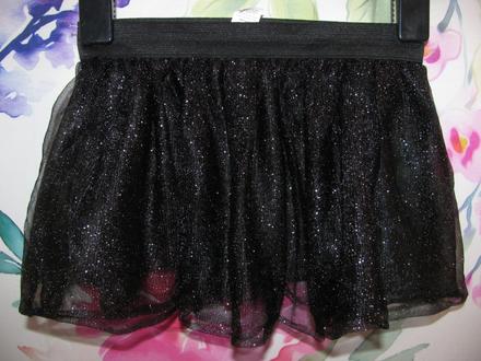 Krásná černá tylová sukně s třpytkou halloween, 