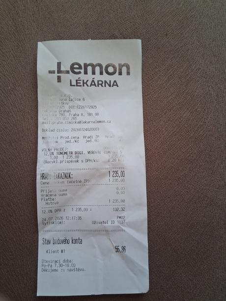 Zánovní pažní tlakoměr hartmann veroval compact,