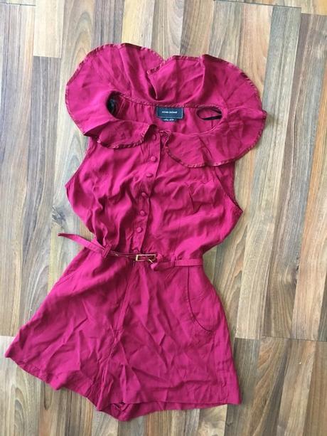 Malinový kraťáskový overal, vel s/m, river island, river island,s