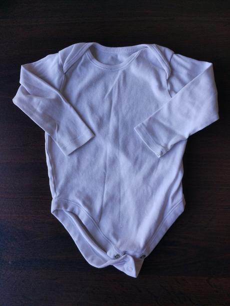 Bílé bodyčko dlouhý rukáv 12-18 měsíců 86/92, f&f,86