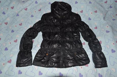 158 164 černá buřtíkatá bunda, tally weijl,164