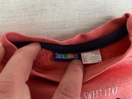 Růžová mikina bez kapuce vel. 80/86, lupilu,80