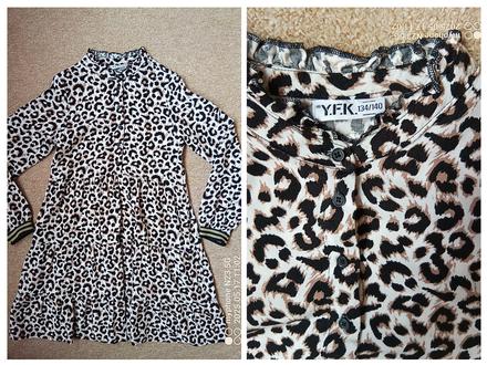Šaty leopardí zn."y.f.k." vel."134-140", 134