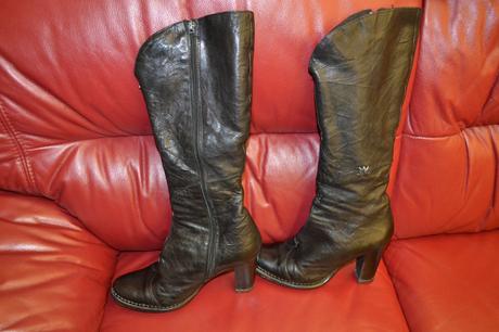 Italské kožené kozačky vel.38, 38