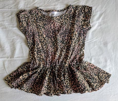 Tričko řasené zvířecí vzor, 110