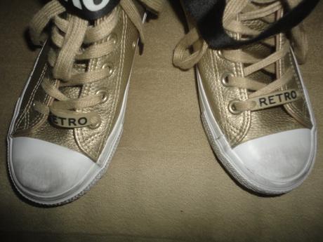 Zlaté kecky retro jeans, vel. uk3,5/eu36, 36