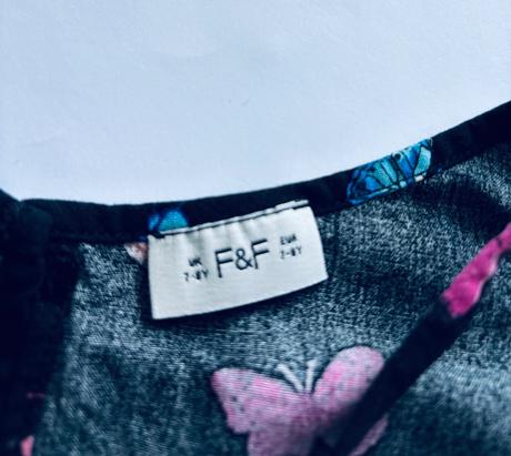 Ob/ tunika s motýly- v.7/8 let, f&f,128