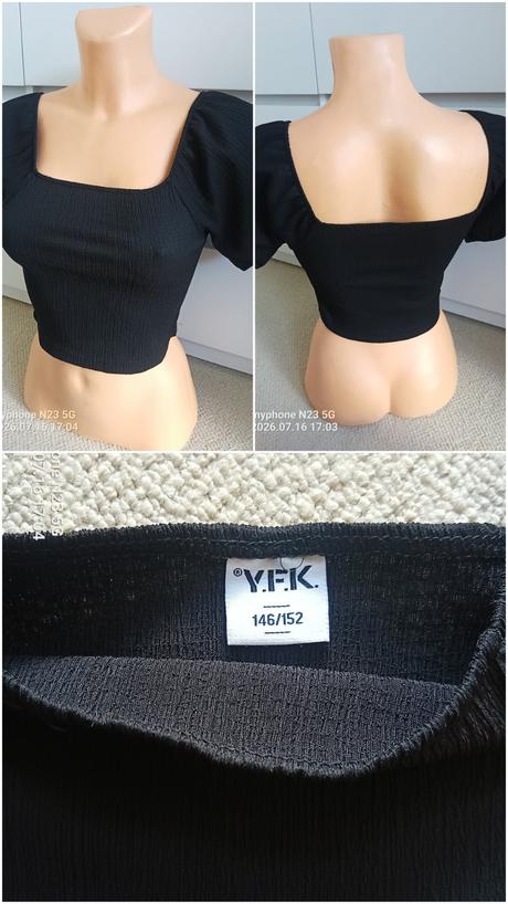 Crop top zn."y.f.k." vel."146/152", 146