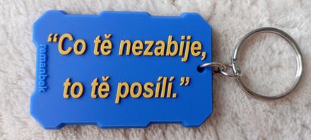 Přívěsek na klíče modro - žlutý, 