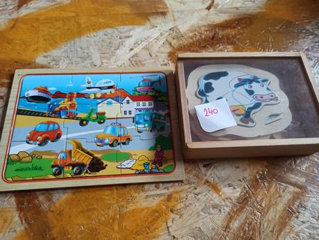 Dřevěné puzzle - už jen zvířátka,