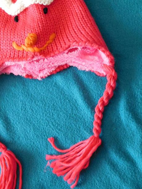 Dívčí pletená čepička s flísem, wolf,98