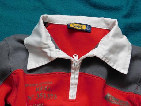 Slabounká bavlněná mikina s límečkem, 128