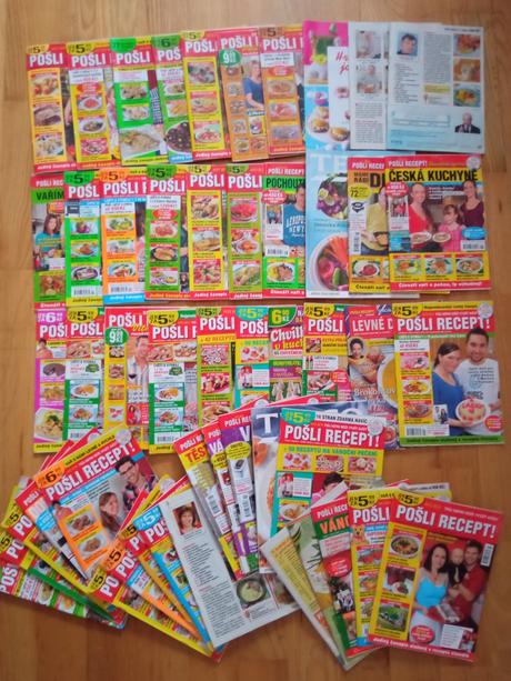 Časopisy s recepty,