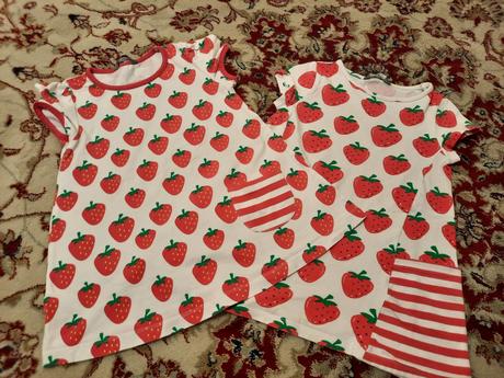 3x jahůdkové šatičky, tunička, lindex,104