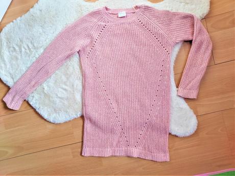Pletený svetřík lesklou nití 9-10 let, f&f,140