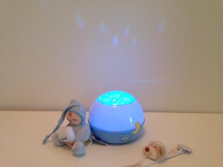 Chicco lampička hrající noční obloha+clip nattou ,