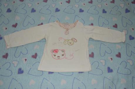 Bavlněné tričko s vyšívanými zvířátky, 86