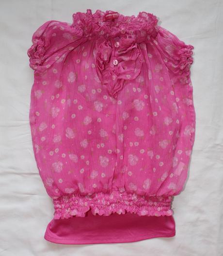 Ar159. šifónová tunika s růžemi 6-7 let, 122