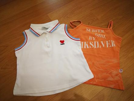 Tílko 2x - bílé-srdíčko next, oranžové-nápis, next,98