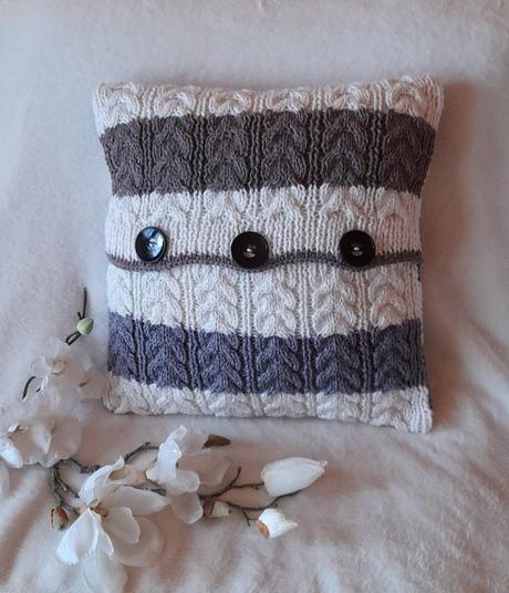 Pletený povlak na polštář chunky knit, 