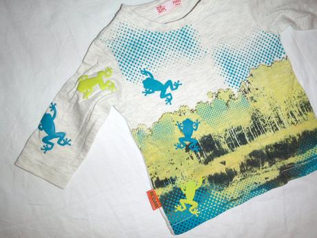 Komplet žabičkového trička a podšitých manžestráků, next,62