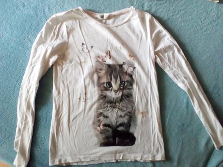 12 x tričko dlouhý rukáv, h&m,134
