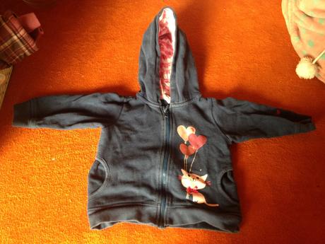 Dívčí mikina kočička s balónky, h&m,80