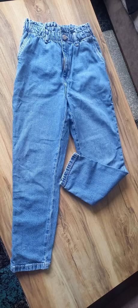 Rifle comfort stretch relaxed fit high jeans, h&m,146
