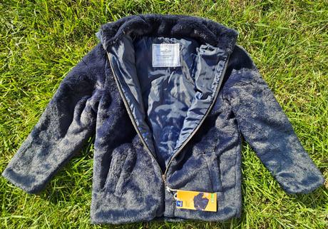 N113	dívčí semišový kabátek nový vel. 146-152, tchibo,146