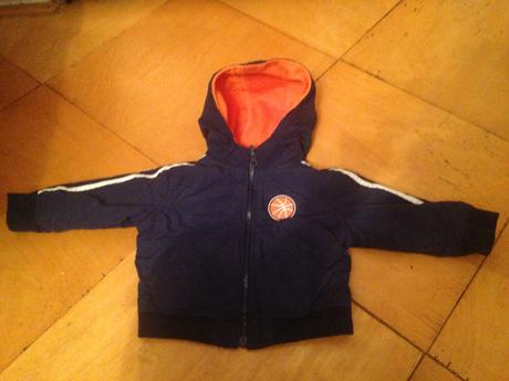 Klučičí oboustranná středně teplá bunda vel. 74-80, 74