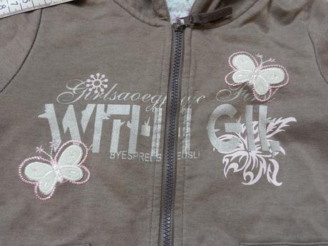 Mikina na zip s motýlky, 86