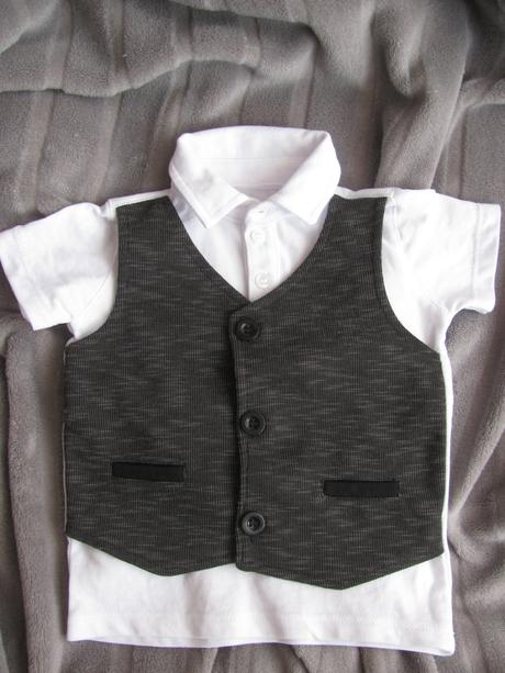 Polo triko krátký rukáv s vestou, 68