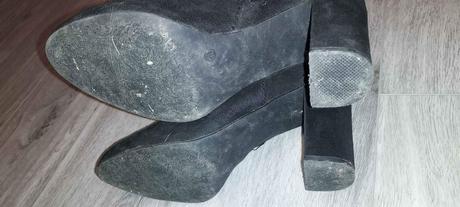 Semišové vysoké kozačky na podpatku vel 40, deichmann,40