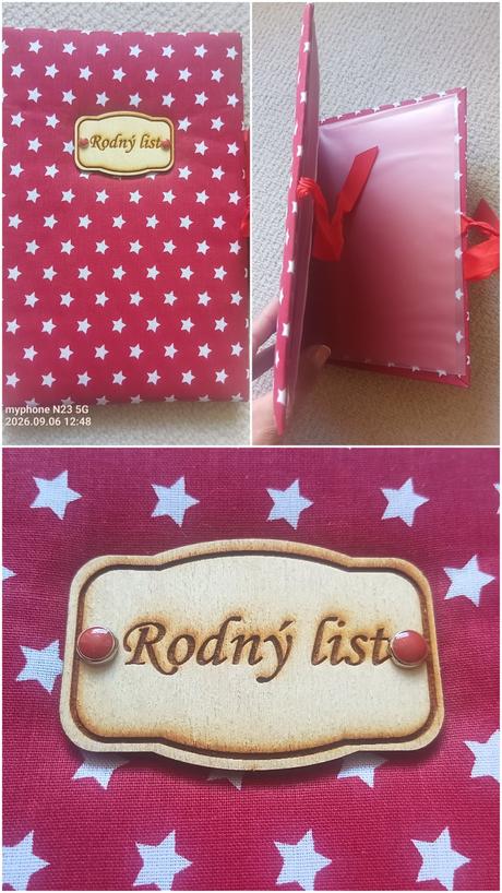 Obal na rodný list "červený",