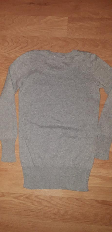 Dlhý sivý pulóver miss e-vie, evie angel,128