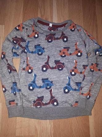 Šedá mikina s motorkama 104, marks & spencer,104