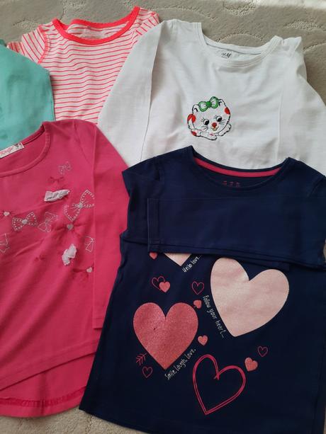 6x tričko dlouhý rukáv, next,98